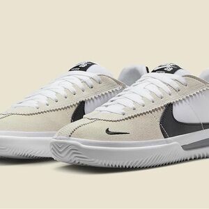 Nike BRSB Sneakers Tennis Shoes White Black Lace Up 8.5